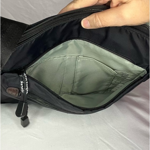 Derek Alexander Crossbody, 11” X 11”, Water resistant Nylon Travel Bag, zippers - Picture 6 of 8